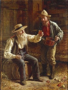 New Cider (cidre nouveau). Tableau de Thomas Waterman Wood, vers 1868